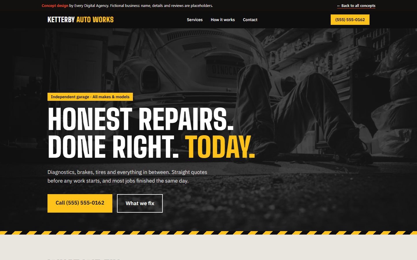 Ketterby Auto Works concept website